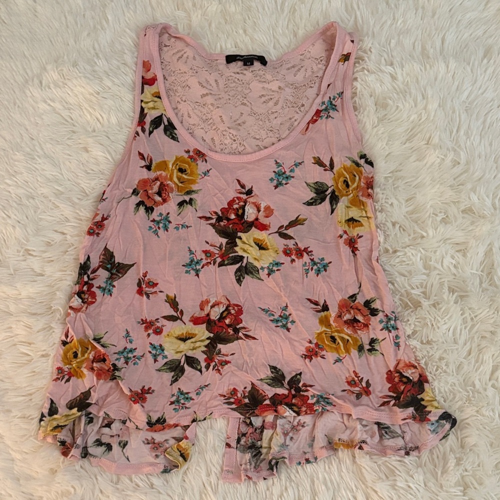 Ambiance Pink Floral Tank Top